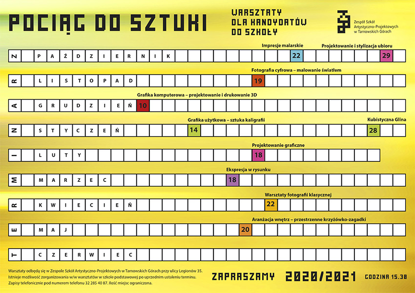 Warsztaty dla kandydatów do naszej szkoły „Pociąg do sztuki”