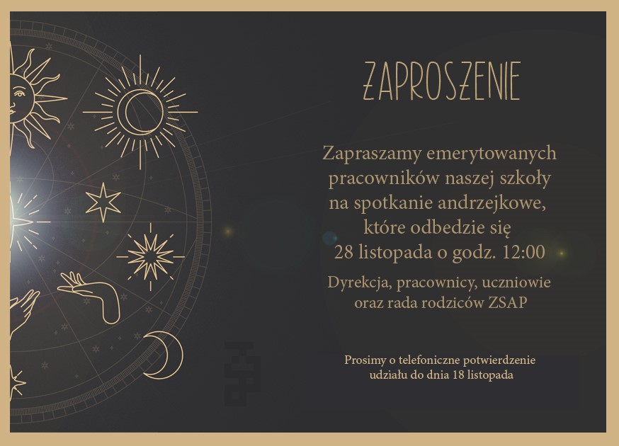 Zaproszenie Andrzejkowe